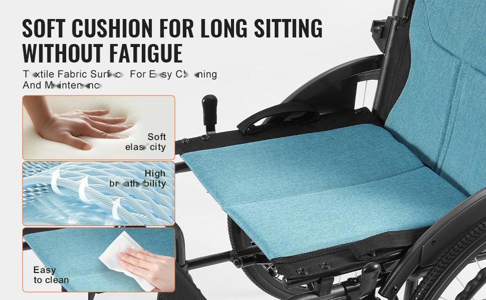 Wheelchair Aluminum Alloy Frame Ultra Lightweight 18-Inch Wide Seat With 250-Pound Weight Capacity, Durable Portable Mobility Aid For Seniors And Adults, Smooth Maneuverability, Comfortable All-Day Use