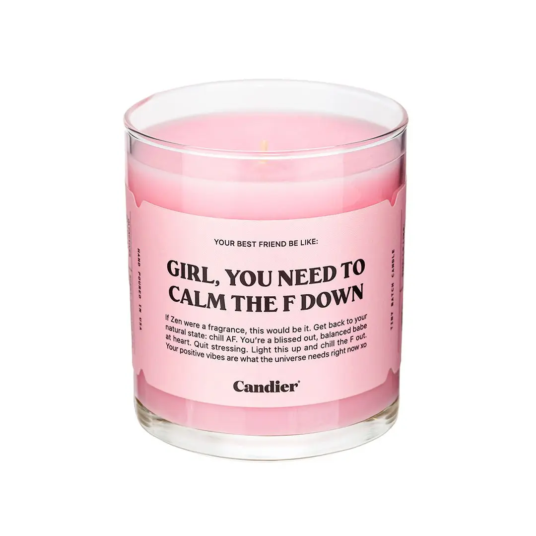 CALM THE F DOWN Luxe Floral Scented Candle by Candier