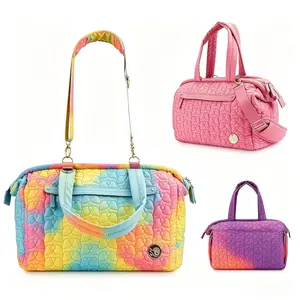 Luxury Mom Bag, Outdoor Baby Gear, Quilted Embroidered Pattern, Large Capacity, Stroller Bag, Essential Infant Accessories