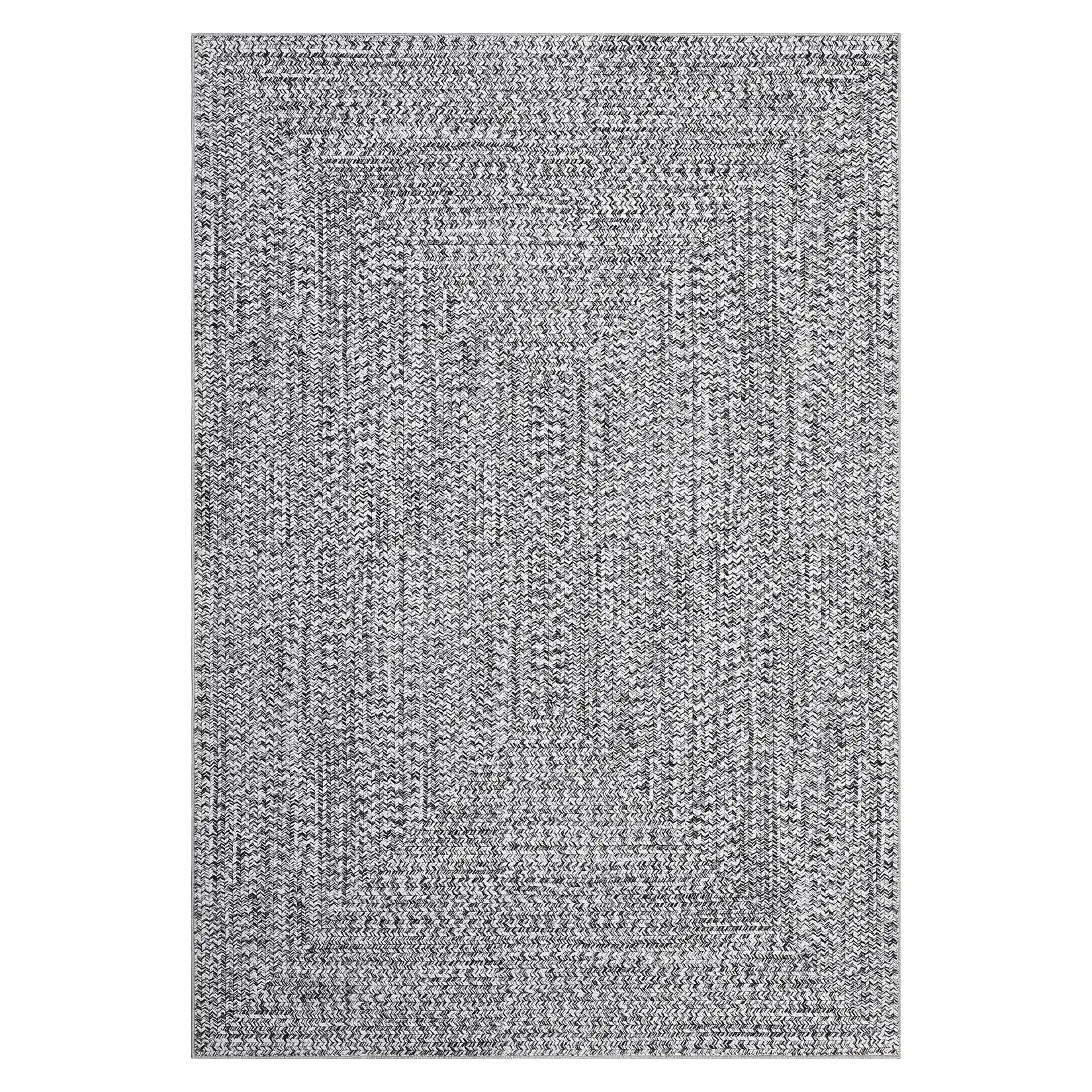 2-Pack 10 ft Grey Polyester Rectangular Runner Rug, Minimalist Solid Contemporary Washable Area Rug for Hallway, Entryway, Contemporary Rugs