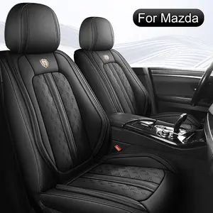 NAPPA Leather Car Seat Covers Full Set for Mazda 3 6 CX-5 CX-3 CX-9 CX-30 CX-50 CX-70 Luxury Pu Leather Front & Back Seat Protectors Comfortable Stylish Fit