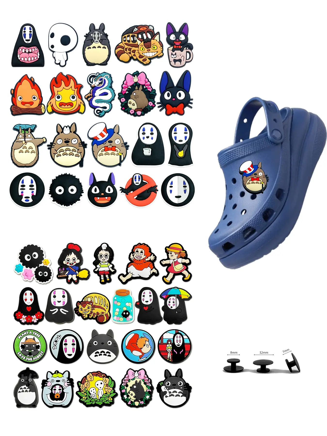 Unisex Cartoon Shoe Accessories Set, Fashionable Footwear for Boys & Girls, Includes Faceless Man Design, Perfect Gift for All Occasions, Charm Accessory, Shoe Decoration, Shoe Charms, Decorative Shoe Accessories