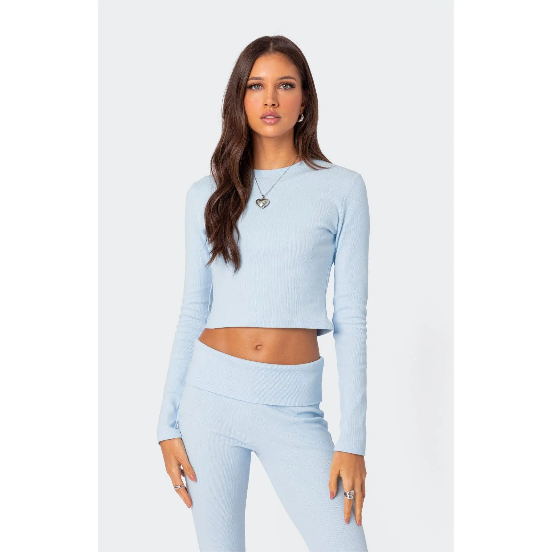 Edikted Women's Coffee Break Ribbed Long Sleeve Top Edikted Women's Coffee Break Ribbed Long Sleeve Top