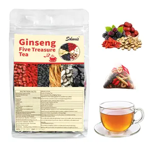 Healthy Ginseng Renal Tea, Chinese Herbal Kidney Cleansing & Nourishing Tea, 5-Treasures Natural Herbal Blend, Traditional Formula, Unisex Value Pack#Summervibes