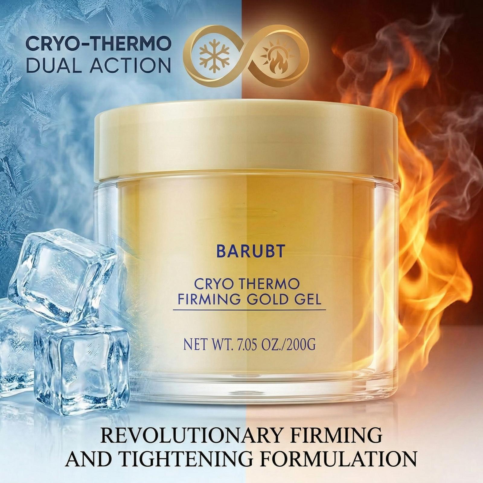 Cooling and Warming Firming Gold Gel 200g- Skin Tightening Cream for Body, Nano Gold & Hyaluronic Acid, Skin Gel for Belly Thigh Butt Arms, Smoothing & Moisturizing