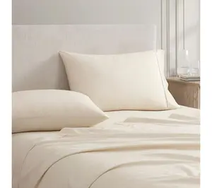 Martha Stewart Skylands Beige Cotton Full Sheet Set