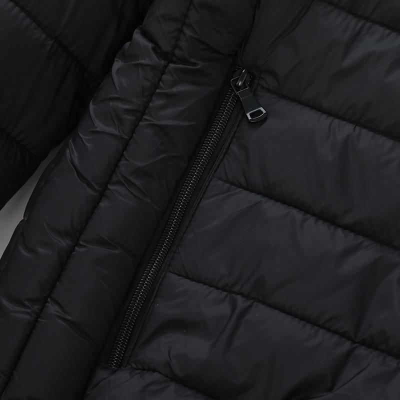 Men's Black Hooded Quilted Puffer Jacket, Warm Winter Casual Lightweight Padded Coat