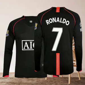 0708  Away  Soccer Jersey #7 Ronaldo Champions League Edition