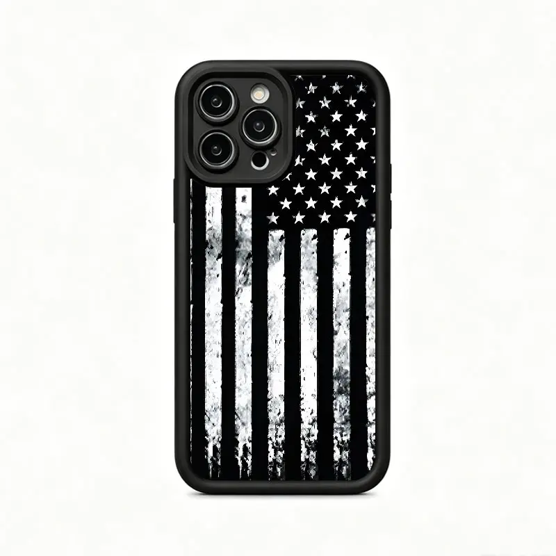 A brand new iPhone case. This new shock-resistant case features an innovative camera design and flag pattern, effectively protecting your phone from drop damage. - JGS