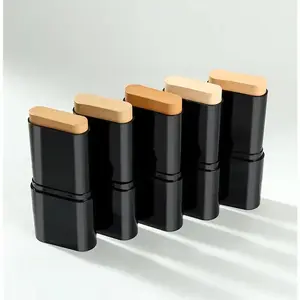 Foundation Concealer Stick,Dual-ended with Built-in Brush,Multi-Use Concealer & Highlighter for Acne Marks,Nose Contour Flawless Makeup Finish.