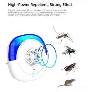 Multi-Functional Ultrasonic Pest Control Device Mosquito Killer Lamp Rodent Repellent with Adjustable Modes for Indoor Use