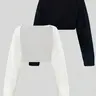 Women's Textured Raglan Sleeve Shrug Set, Casual Fitted Long Sleeve Knitwear Tops for Spring & Fall, Ladies Knit Clothes Knitting, Womenswear, Fashion Knitwear Clothing, Ideal for Daily Wear