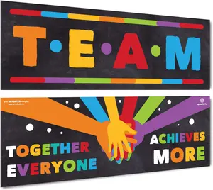 Sproutbrite 13.5" x 39" Educational Posters - 2 Teacher Posters for Classroom - Motivational and Inspirational Growth Mindset Poster for Students - Bulletin Board and Wall Decor for Pre, Elementary and Middle School