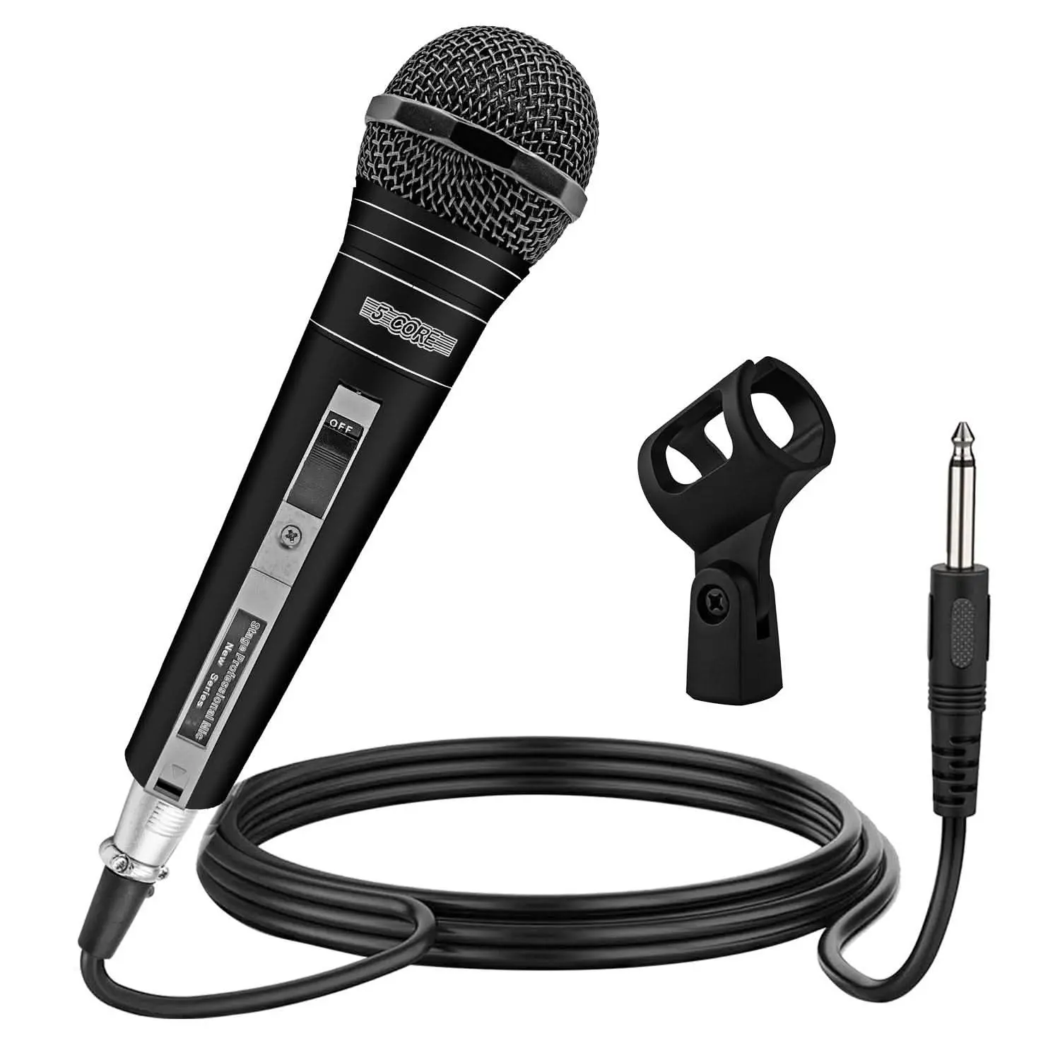 5Core XLR Microphone Dynamic Mic Karaoke Singing Studio Mics Handheld Microfono Unidirectional Pop Filter