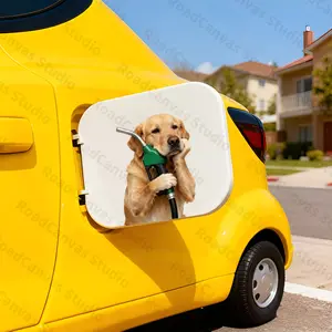 Golden Retriever Sad Face Go For It Creative Fun Pet Dog Car Sticker, Cute to the Heart, Suitable for Cars, Motorcycles, and Various Molossy Mirror Finish, Daily Decoration, Waterproof, Easy to Apply, Weatherproof, Covers Imperfections Sticker