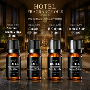 4-bottle hotel-grade fragrance oil — iconic five-star hotel — suitable for ultrasonic and waterless diffusers; can be used for DIY candle making and crafts; for room and bedroom humidifiers — 100 mL premium fragrance oil — local warehouse