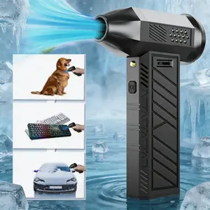 Powerful Rechargeable Electric Air Compressor Dust Blower Wireless Turbine Blaster for Car Detailing Computer Keyboard Cleaning Home Garage Outdoor Use Portable Cordless Air Gun High Performance Computer Keyboard Home Outdoor Cleaning Portable Cordless