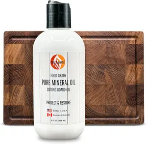 Torch Paste - Mineral Oil - Food Grade - Pure Conditioner for Cutting Boards, Charcuterie Boards - Kitchen Wood Utensils - 8 oz.