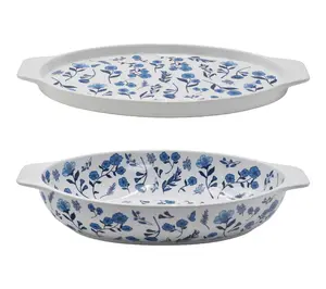 Temp-tations 3-qt Shallow Casserole Dish with Lid-It