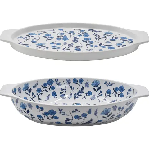 Temp-tations 3-qt Shallow Casserole Dish with Lid-It