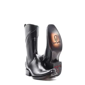 2875503101 - Vaquero Signature Men's Dubai Toe Boots Flor Entera Black