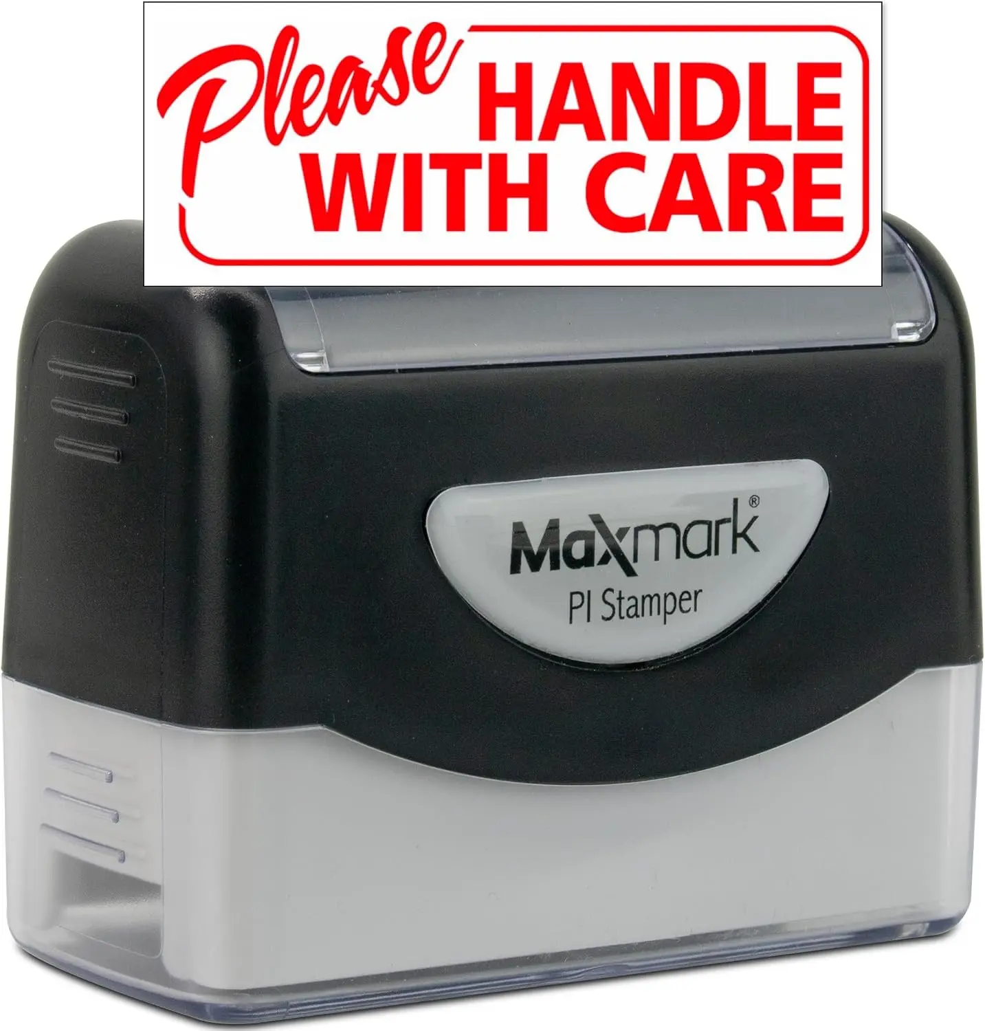 Please Handle with Care Pre-Inked Stamp - Red Ink (Large)