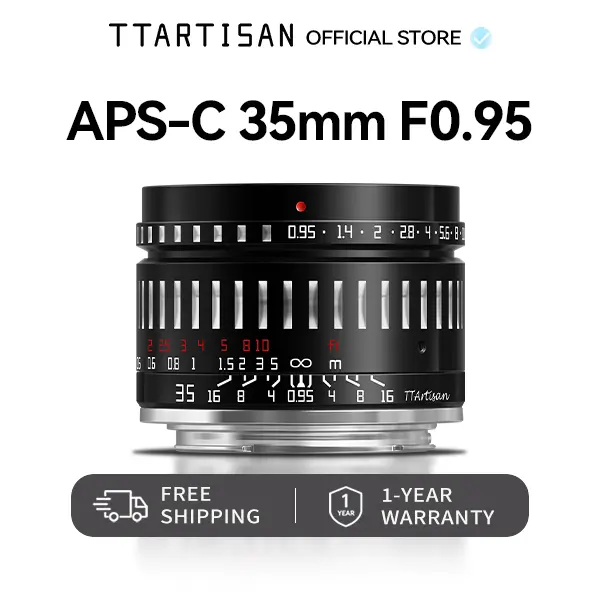 TTARTISAN 35mm F0.95 APS-C large aperture Manual Focus Camera Lens for Fuji X Mount Sony E mount Portrait Walk-around Lens