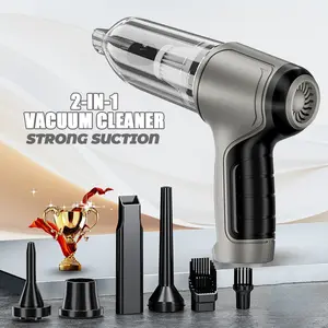 Car Vacuum Cleaner Strong Suction Multi Function Vacuuming Cleaning Mini Machine Handheld Vacuum Cordless Wireless Portable Handhled Blower Machine Air Duster for Home Appliances