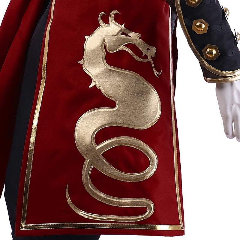 Mortal Kombat Liu Kang Costume - Official Replica Outfit for Cosplay & Halloween Red Menswear Stylish Beige Fashion Plain