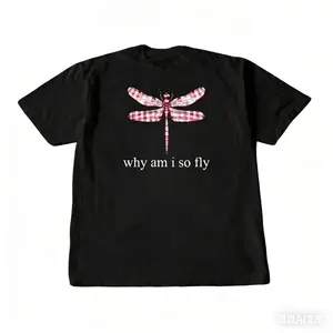Women's Dragonfly Printed T-shirt Cute Nature Insect Graphic Tees Casual Loose Fitted Short Sleeve Tshirt for Summer Outfits