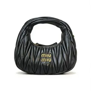Pre-owned miumiu Miu Miu Wander Series Black Underarm Bag th26013449