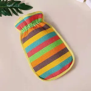 Rainbow Line Body Scrubber, Gentle/rough Exfoliation, Effective Body Polish, Shower Essential, Mesh Material, Convenient Strap, Smooth Skin, Unisex, Gift Idea