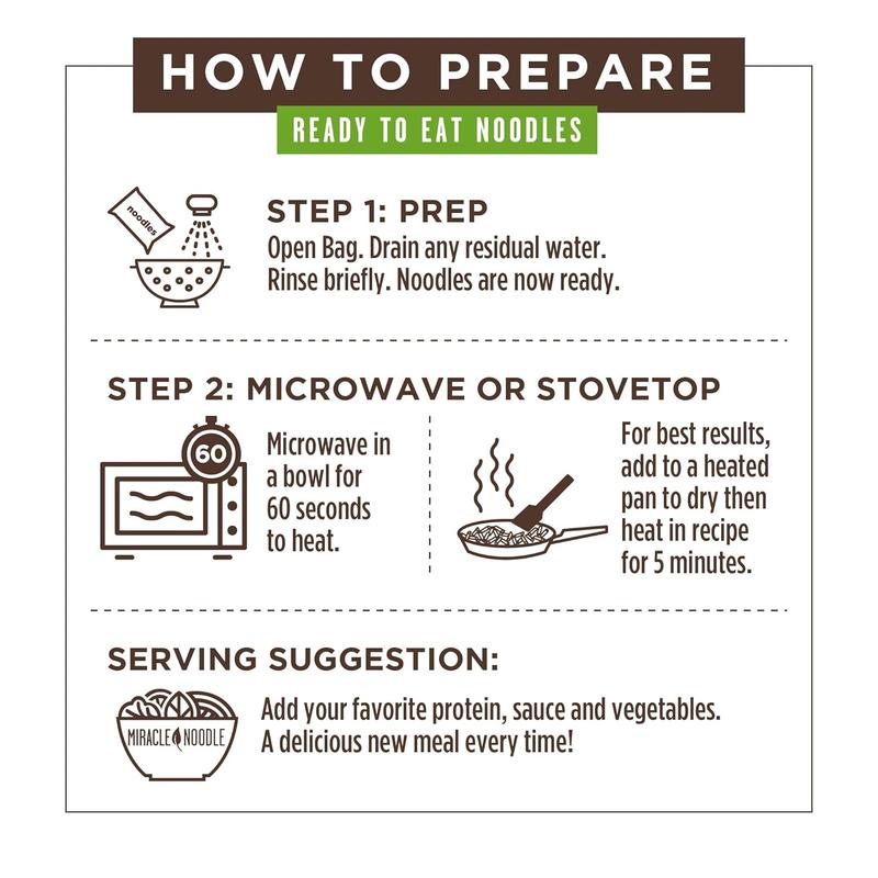 Miracle Noodle Ready to Eat Organic Spaghetti Pasta, 7 Oz (Pack of 6), Plant Based Shirataki Konjac Noodles, 5 Calories, 1g Net Carbs Per Serving, Keto, Gluten-Free