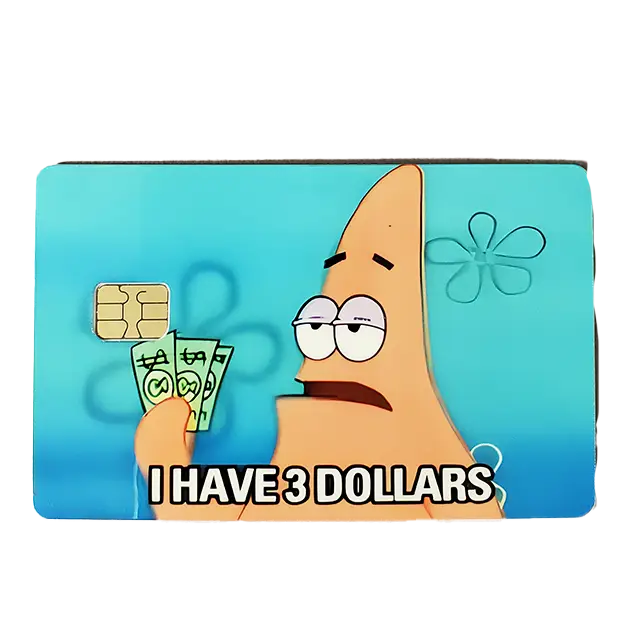 Patrick star debit card sticker Decor Decorative