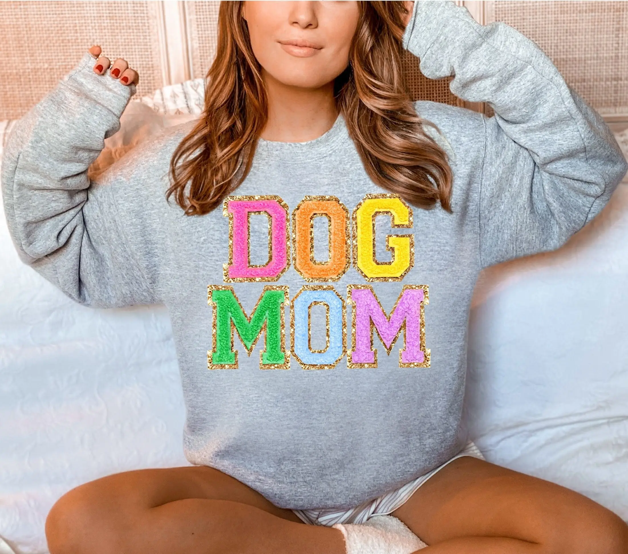 Dog Mom Sweatshirt Chenille Patch Sweatshirt Dog Mom Tshirts Dog Mama Shirt Gift For Dog Lovers Christmas Gift Shirt, T-shirt, Sweatshirt, Hoodie, Free Shipping