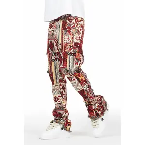 Ayami Pink Slim Tapestry Flare Jean