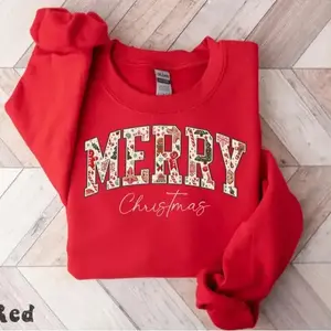 Merry Christmas Sweatshirt, Matching Family Holiday Sweaters, Retro Merry Crewneck Tee, Cozy Xmas Shirt, Perfect Holiday Gift for Everyone