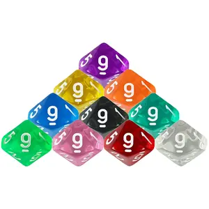 10 Transparent 10-Sided Dice Set, Dnd Dice for Role-Playing Games, Board Game Accessories, Math Teaching Tools, Rpg Gaming Supplies