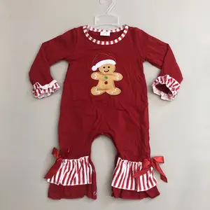 Baby Girl Christmas Clothes Gingerbread Newborn Christmas Romper Onesie
