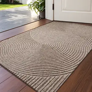 Geometric Retro Door Mat, Modern Style All Seasons Rug, Household Decorative Rug, Fade Resistant, Low Profile, Non-Slip, Easy Clean, Indoor Outdoor Decor, Decorative Rug Mat