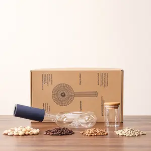 High Borosilicate Glass Coffee Bean Roaster Set, Suitable for Home Outdoor Small Batch Roasting, Durable & Efficient Brewing Solution