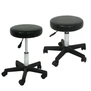 ZENSTYLE 2PCS Sturdy PU Leather Hydraulic Lift Adjustable Height Swivel Salon Stool Chair, Ideal for Tattoo, Massage Use, Sturdy Chair, Leather Chair
