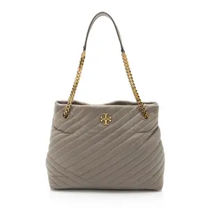 Pre-owned Tory Burch Leather Tote Bags Chevron Kira Tote