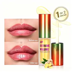 Ginger Plumping Lip Gloss, Clear Natural Finish, Glossy, Moisturizing and Nourishing, Repairs Dry Lips, Daily Lip Care Essentials