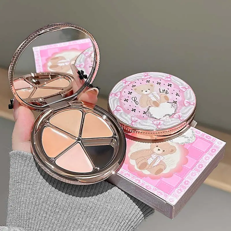 6-Color Cream Concealer Palette, Full Coverage & Blendable Formula for a Flawless Finish, Long-Lasting Tone Brightener for Acne Scar Cover & Daily Care, Makeup Products - 60 Months, Acne Scar Fixer