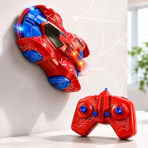 Wall Climbing Spider RC Car for Kids, LED Light Up Remote Control Stunt Car with 360° Rotation and Rechargeable Battery