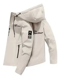 Men's Full-Zip Hooded Sweatshirt with Balaclava Mask Design, High Weight Fleece Warm Drop Shoulder Short Jacket, S-Xxxl