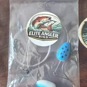Elite Angler Carolina Blue Pompano Rig - Blue and White Color, Ideal for Fishing