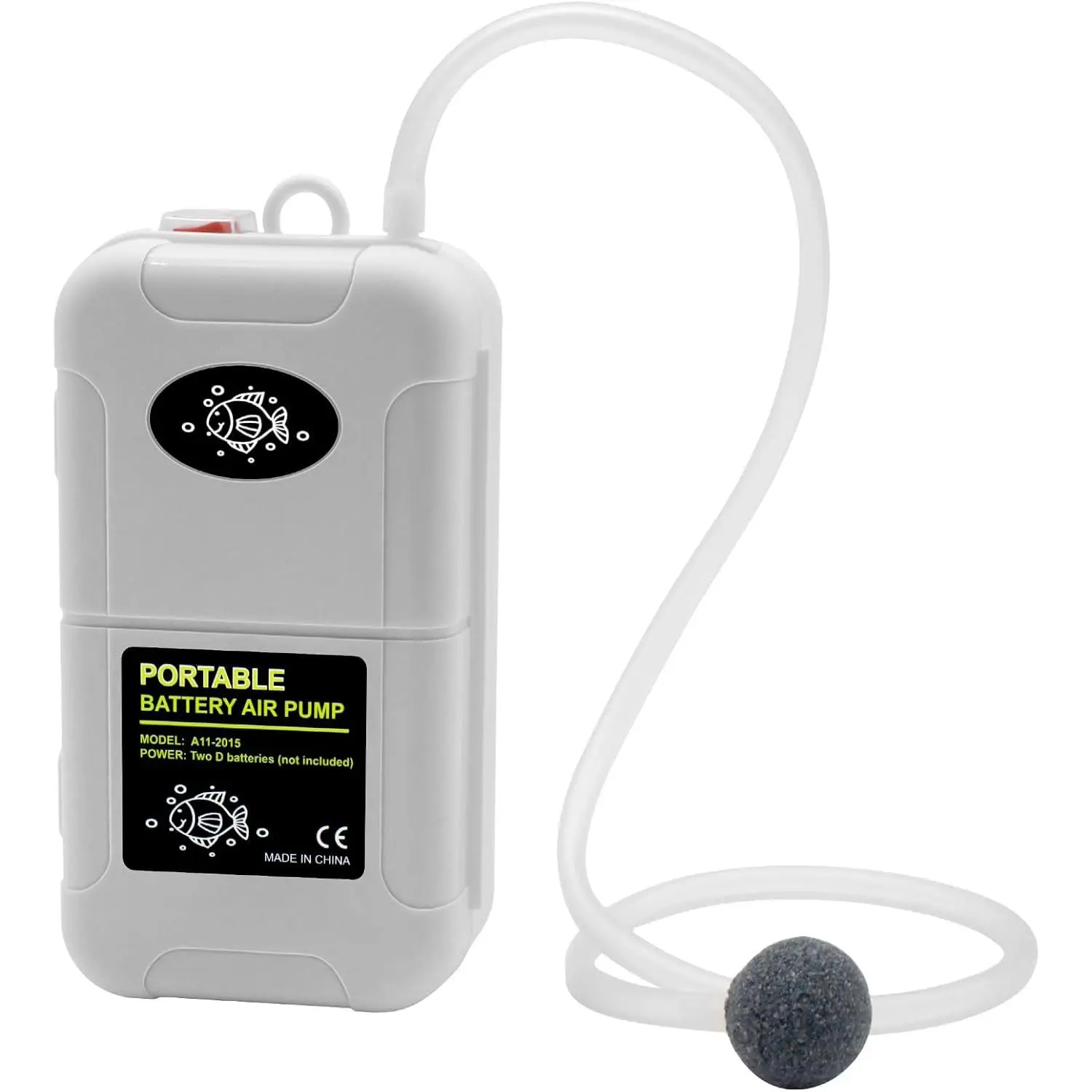 Mini Portable Battery Aquarium Air Pump for 6 Gallon Fish Tanks Aerator Pump with Bracket Airline Tubing Air Stone Control Vale and Check Valve Accessories