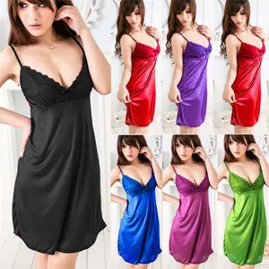 satin silk nightgown babydoll Nightgown Babydoll Nightdress